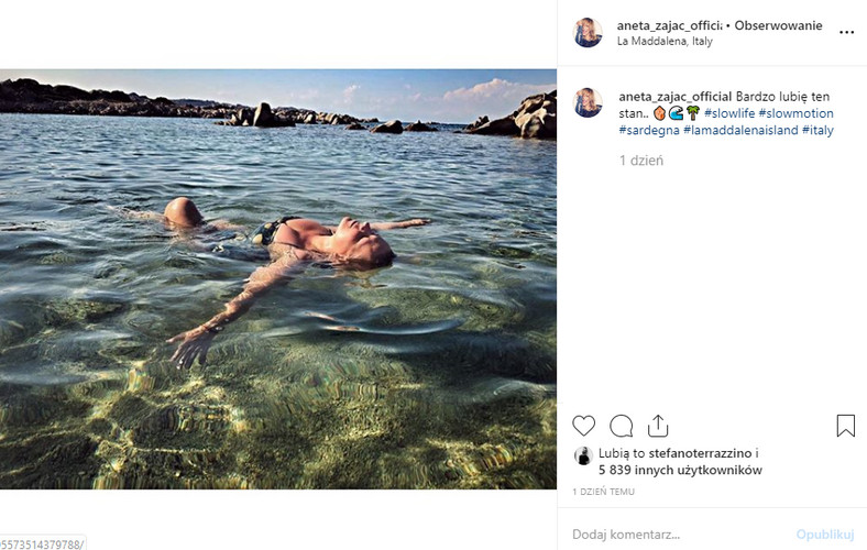 Aneta Zając na Instagramie