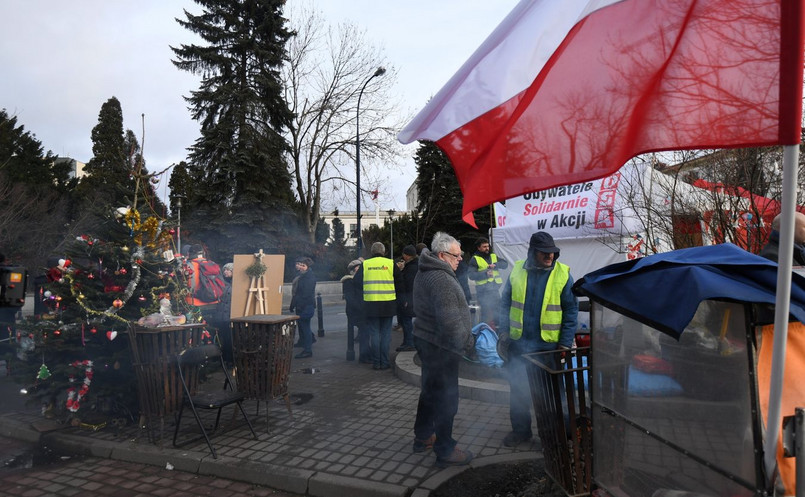 Protest przed Sejmem