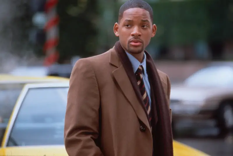 Will Smith na planie &quot;Wroga publicznego&quot; w 1998 r. / East News