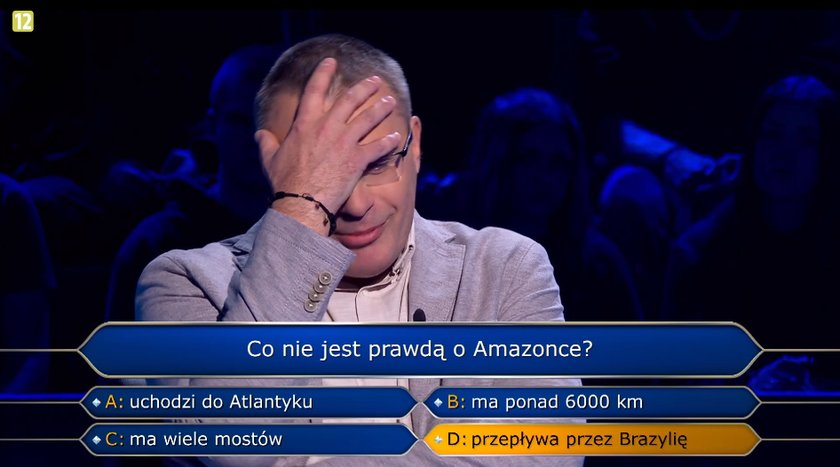 Piotr źle odpowiedział na pytanie o Amazonkę