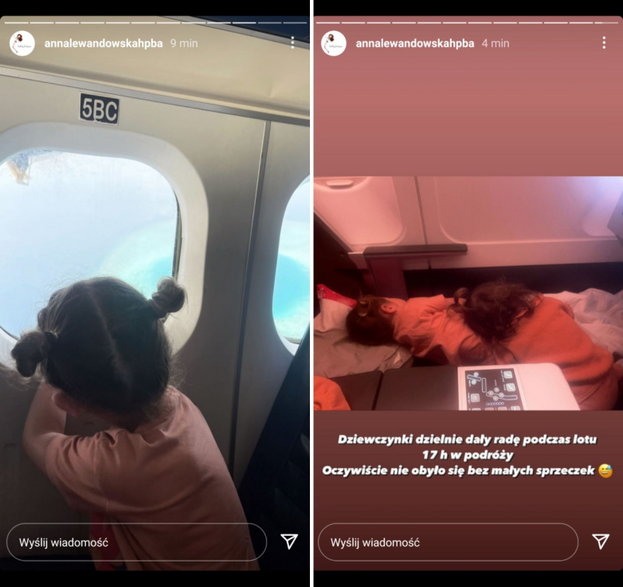 Anna Lewandowska pokazała zdjęcia z samolotu