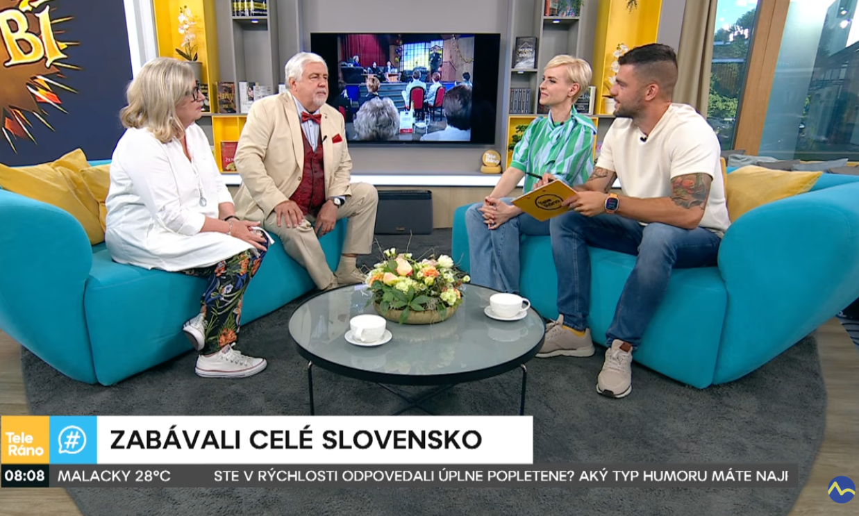 Elena Vacvalová a Oliver Andrásy v Teleráne. 