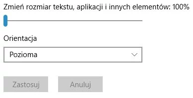 Skalowanie w Windows 10, fot. własne