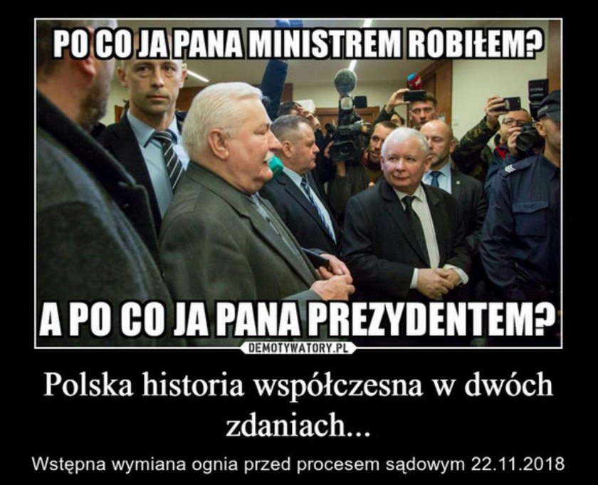 Memy po procesie Kaczyński - Wałęsa