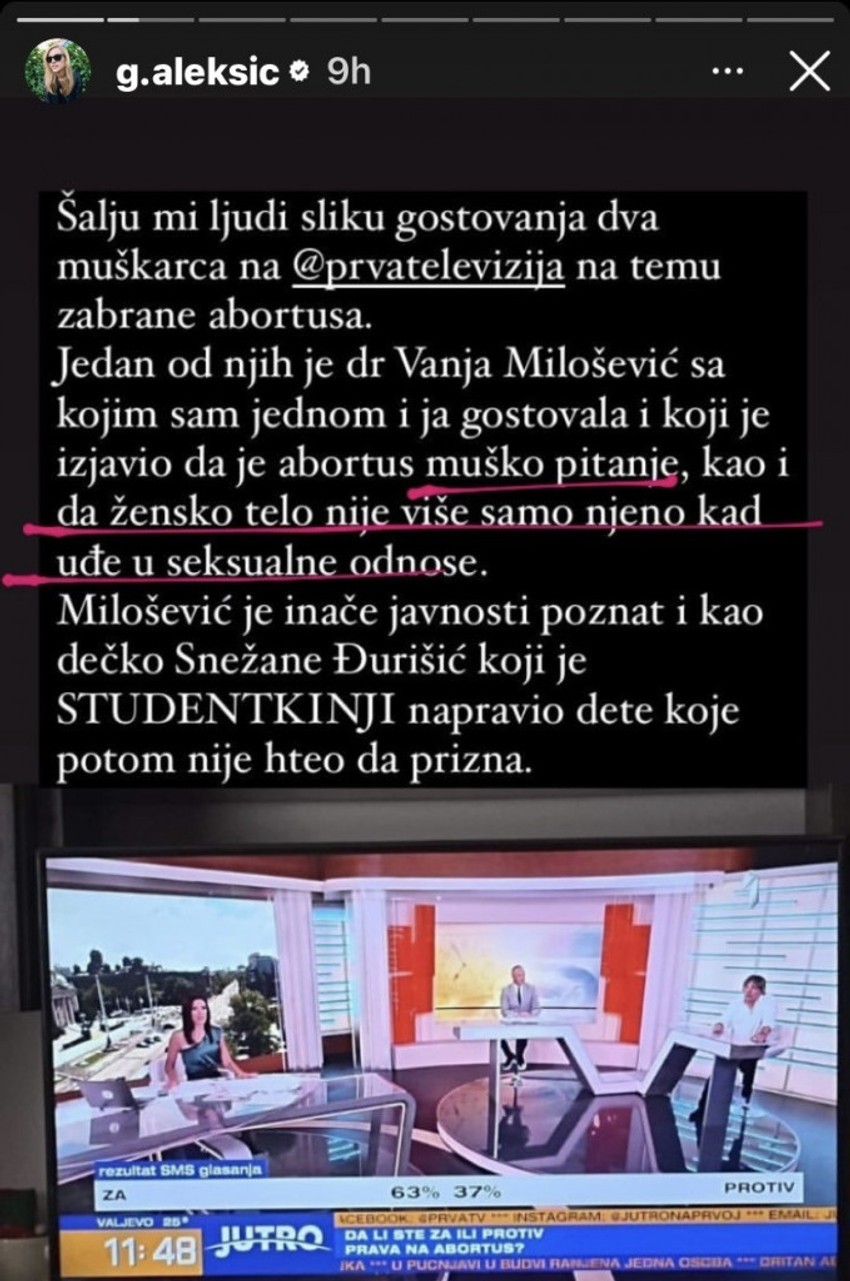 Tamara Aleksić o ginekologu 