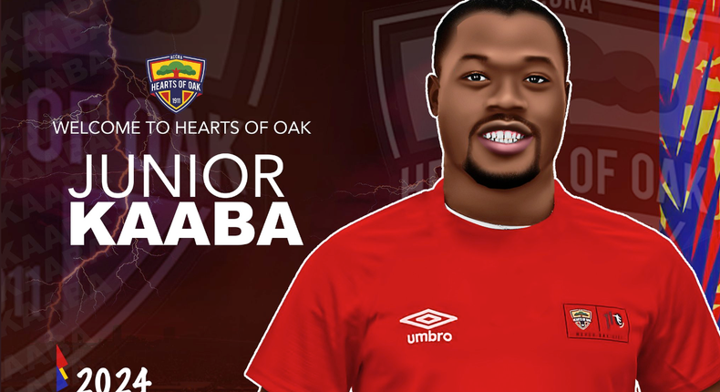 Hearts of Oak announce signing of Cameroonian striker Junior Kaaba