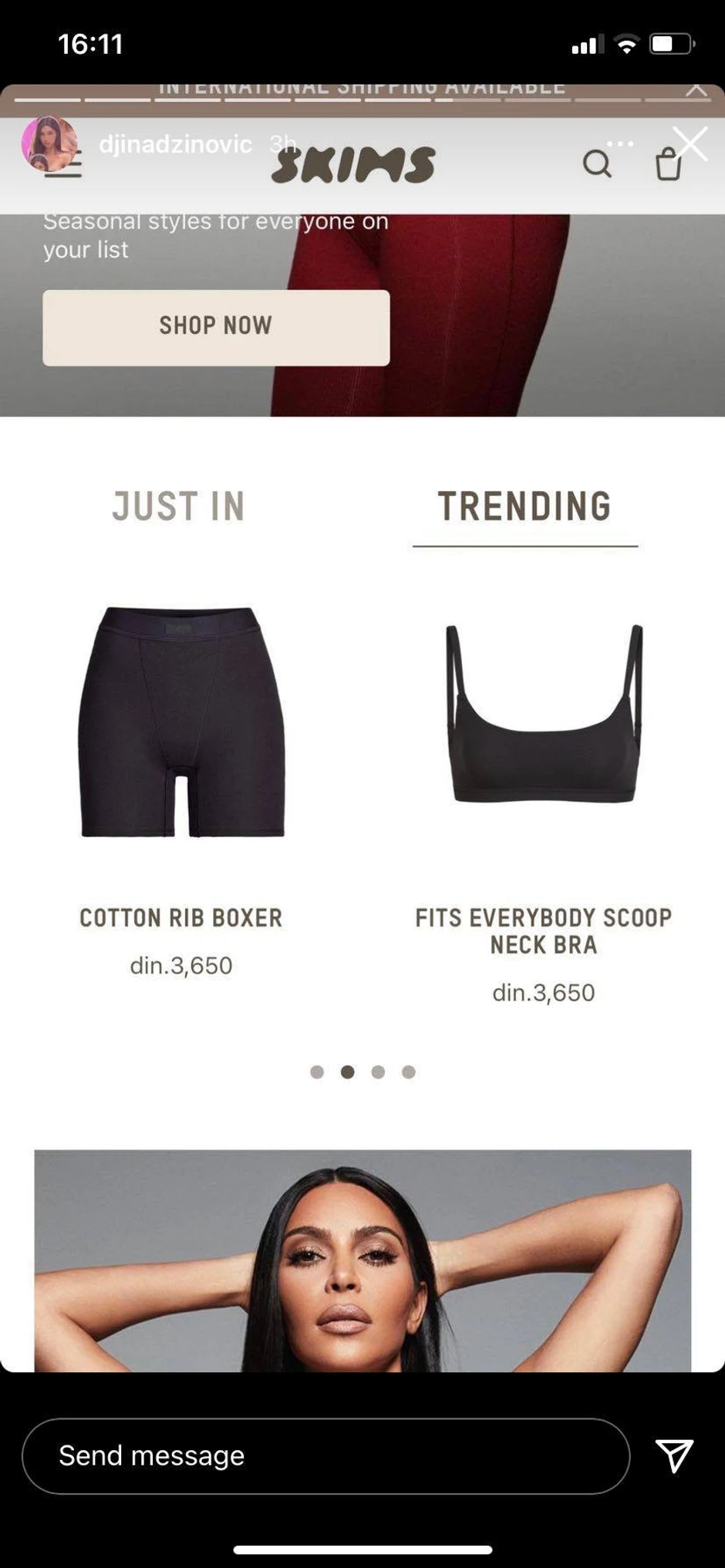 Đina Džinović, krpice Kim Kardašijan