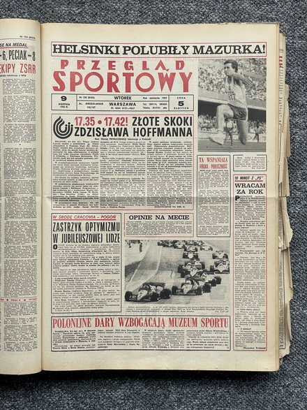"Przegląd Sportowy" z 9 sierpnia 1983 r. – opisany triumf Z. Hoffmanna