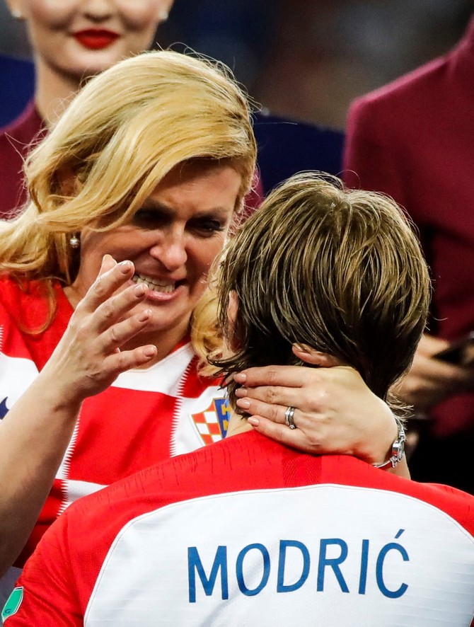 Kolinda Grabar - Kitarović uz Luku Modrića 2018. u Rusiji