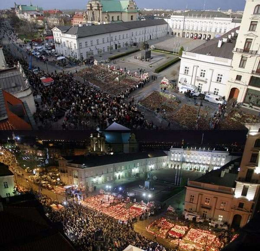 żałoba, katastrofa, śmierć prezydenta, Lech Kaczyński, znicze, pałac prezydencki