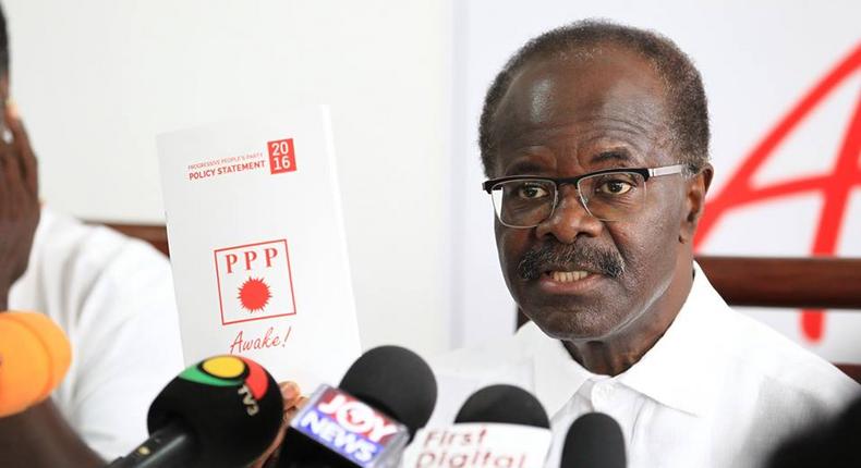 Papa Kwesi Nduom speaking at the introduction of the Presidential Policy Team