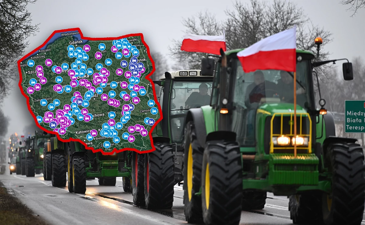 Protest 200 000 rolników już 10 maja. Oto MAPA, trasy, godziny i ...