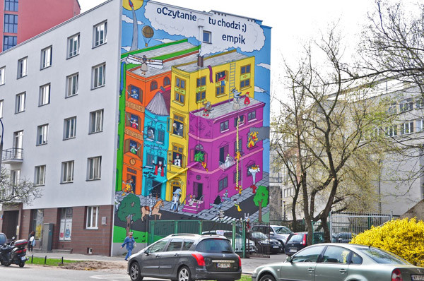 Książkowy mural na Powiślu (fot. Booklips.pl)