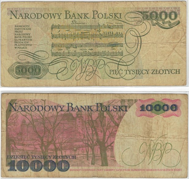 Polskie historyczne banknoty - autor: zbiory Justyny i Damiana Okrętów