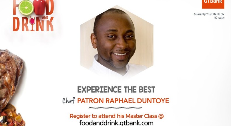 Chef Raphael is coming back to the Gtbank Food and Drink Fair