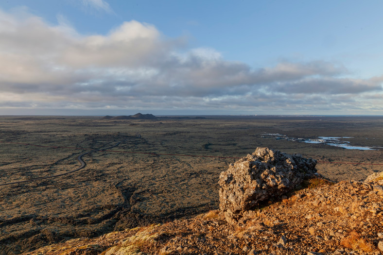 Widok z Thorbjörn pobliżu miasta Grindavik