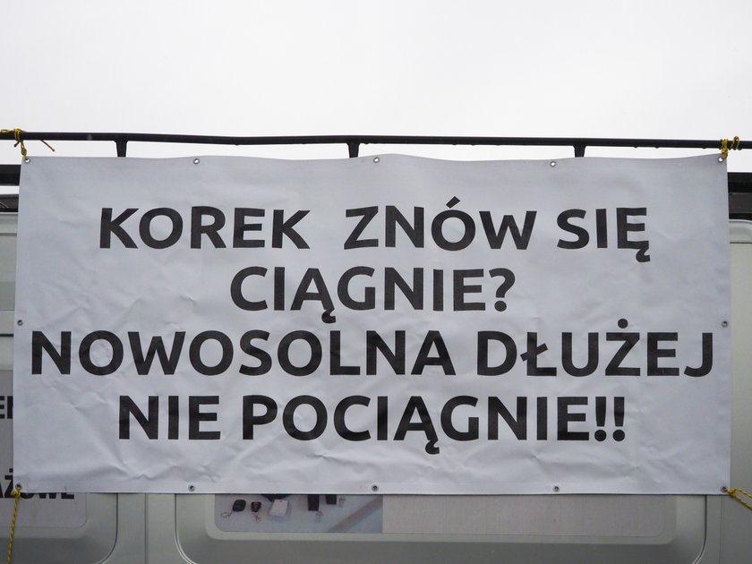 Protest mieszkańców Nowosolnej