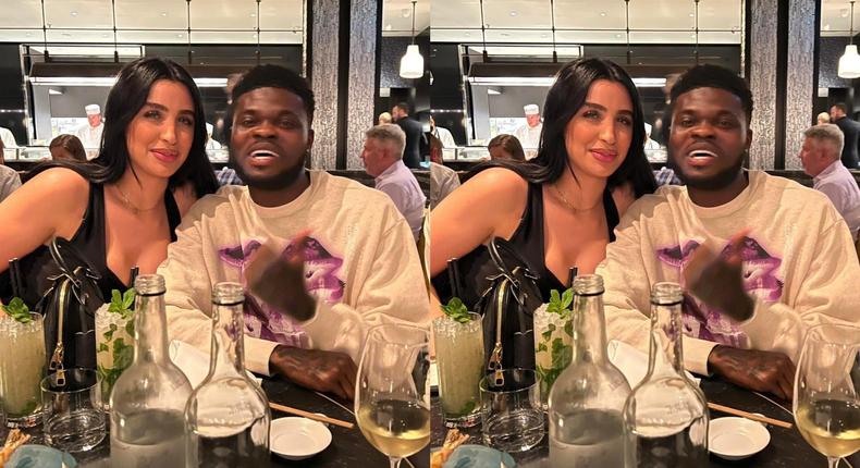 Thomas Partey steps out with new Moroccan girlfriend Sara Bella