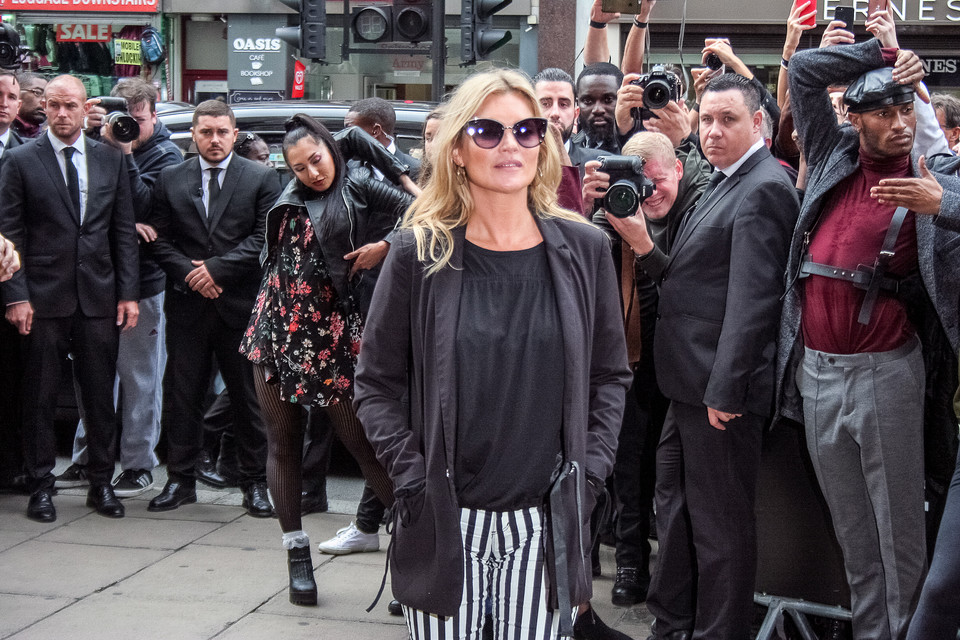 Kate Moss na otwarciu sklepu Reserved na Oxford Street