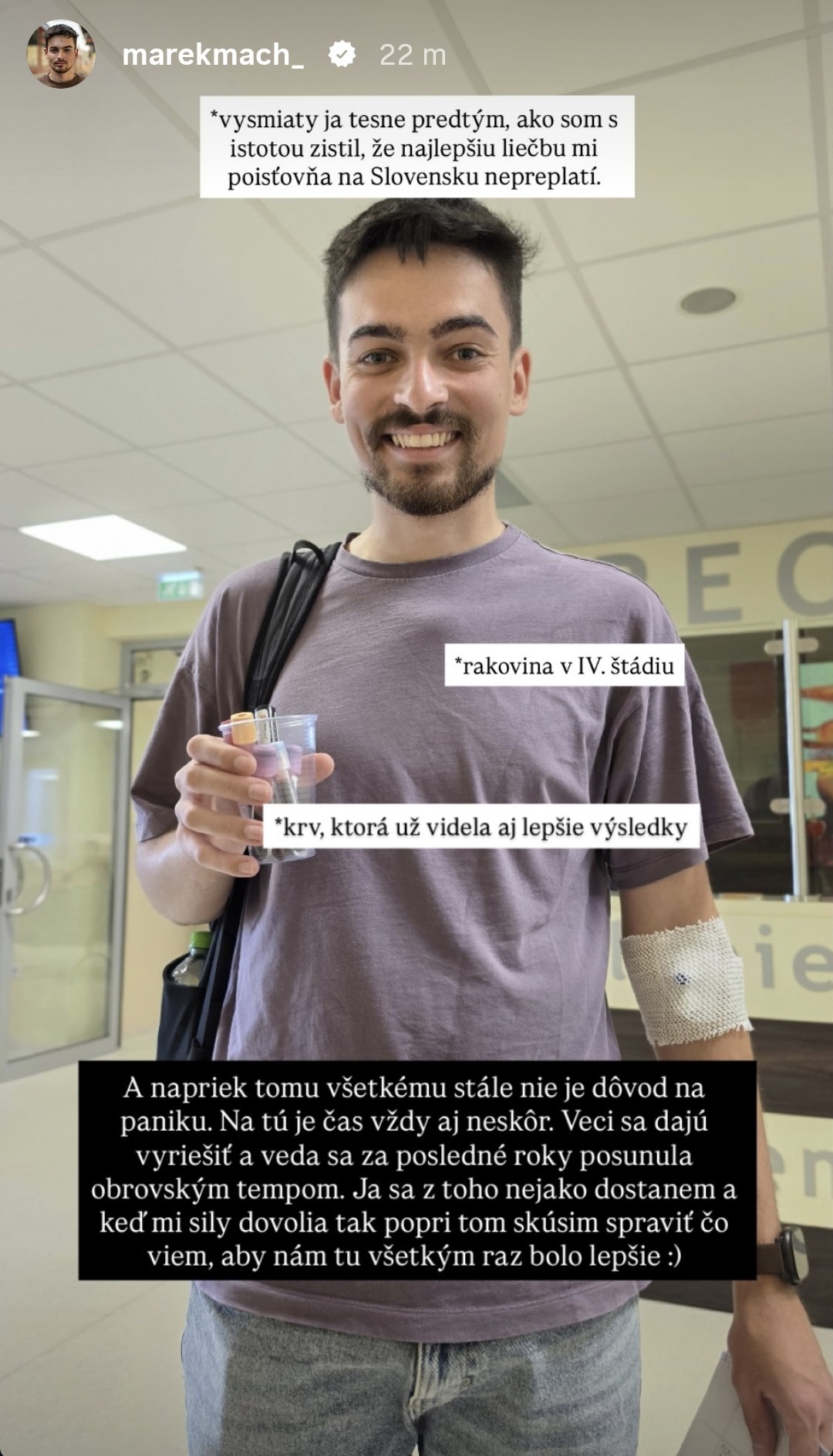 Aktivista Marek Mach bojuje s rakovinou. 