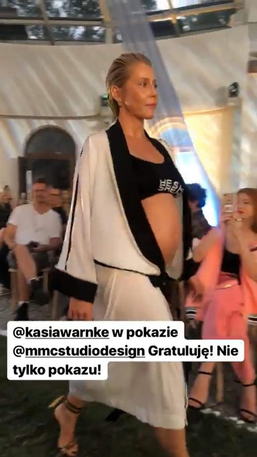 Katarzyna Warnke w ciąży na pokazie MMC