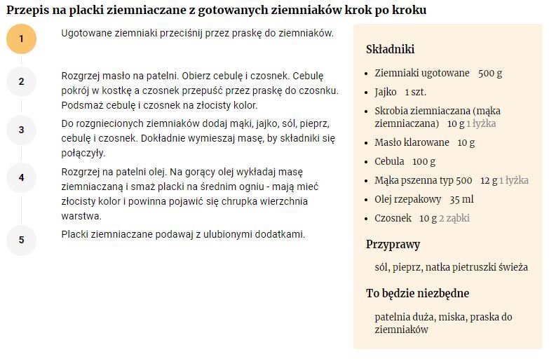 Przepis na placki ziemniaczane z gotowanych ziemniaków - FajneGotowanie.pl