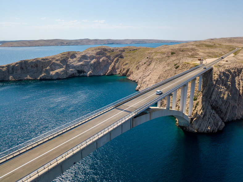 Most na wyspę Pag, Chorwacja