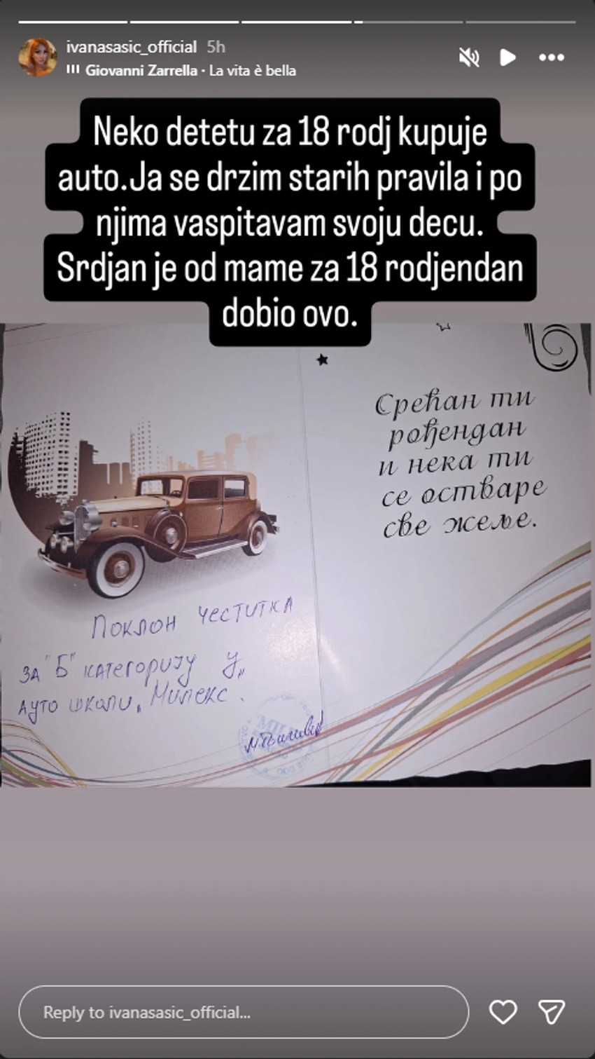 Svi gledaju u poklon koji je pevačica dala sinu za punoletstvo