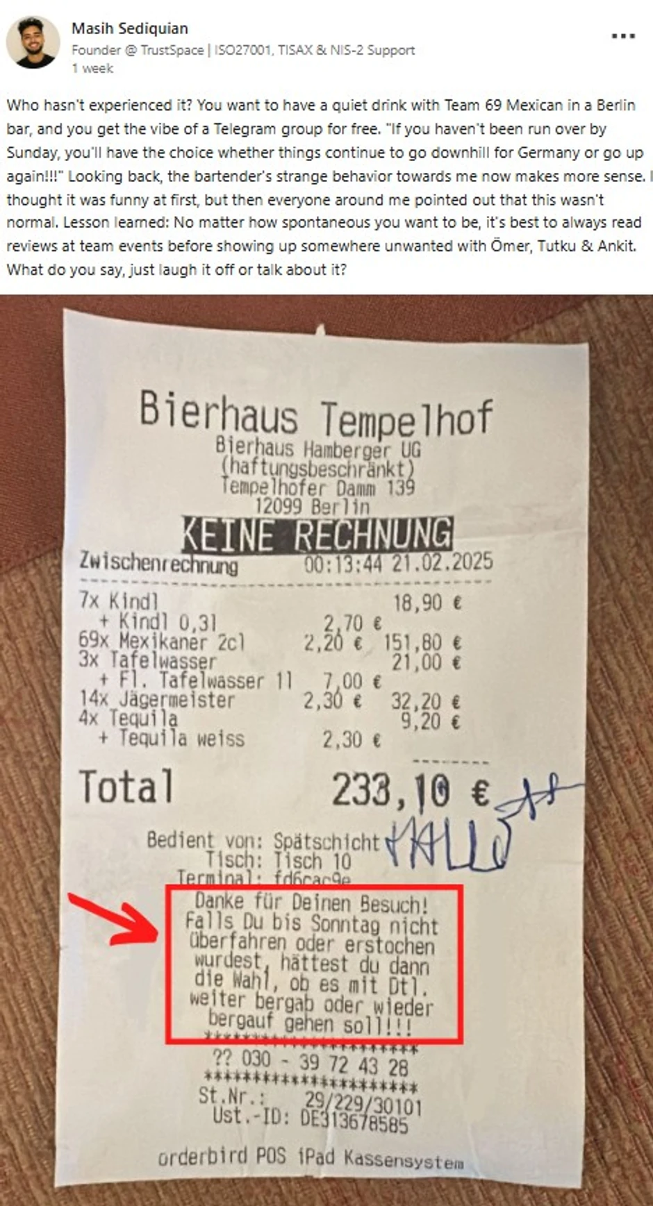 Bizarni račun u Nemačkoj