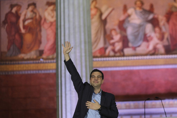 Alexis Tsipras,lider Syrizy, EPA/ORESTIS PANAGIOTOU Dostawca: PAP/EPA.