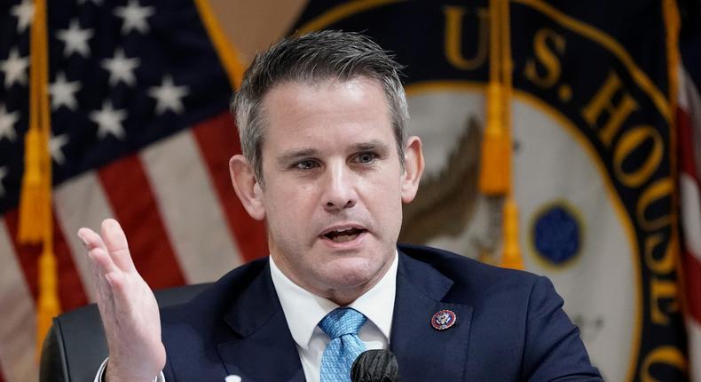 Rep. Adam Kinzinger, R-Ill., speaks as the House select committee investigating the January 6 attack on the US Capitol holds a hearing in Washington, DC, on July 21, 2022.