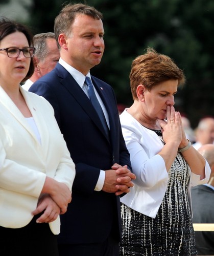 Małgorzata Sadurska, Beata Szydło i Andrzej Duda