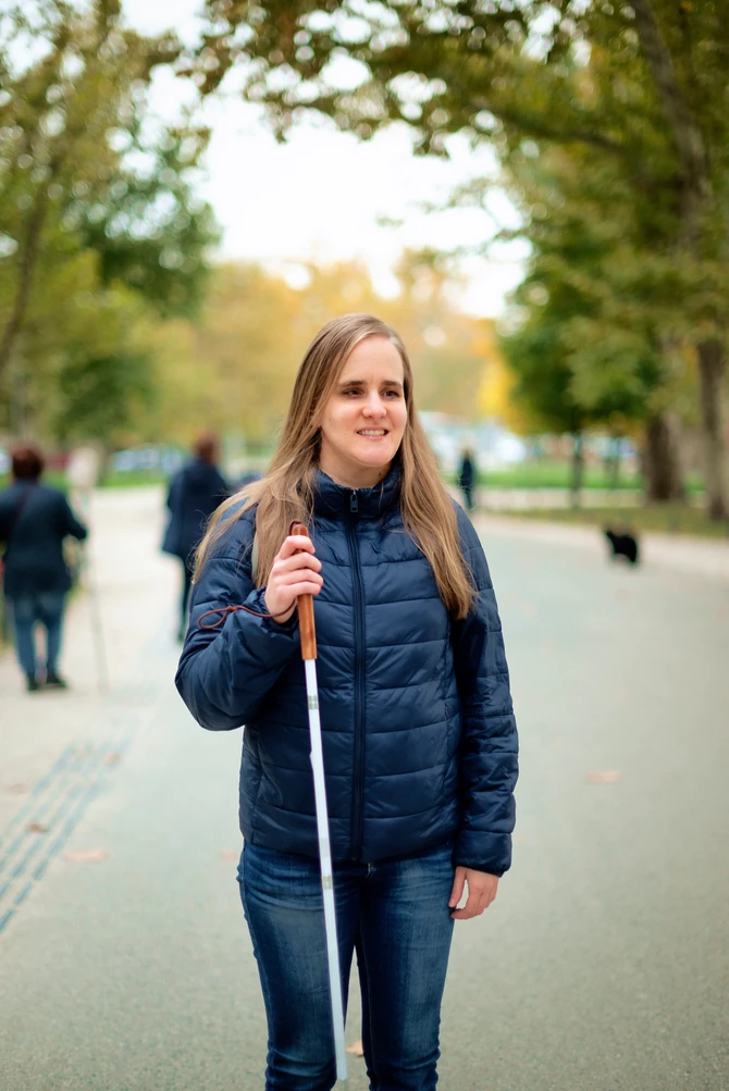 Slepa žena, ilustracija