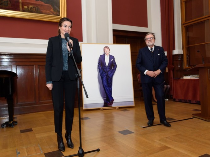 Dominika Kulczyk i profesor Andrzej Lesicki