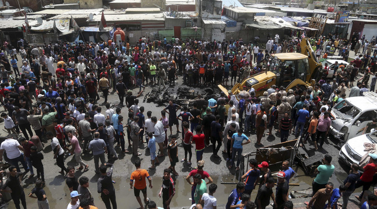 Pokolgépet robbantottak a bagdadi piacon / Fotó: MTI