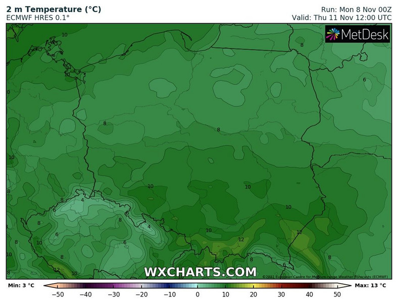 Czwartek najcieplejszy będzie w okolicach Zakopanego