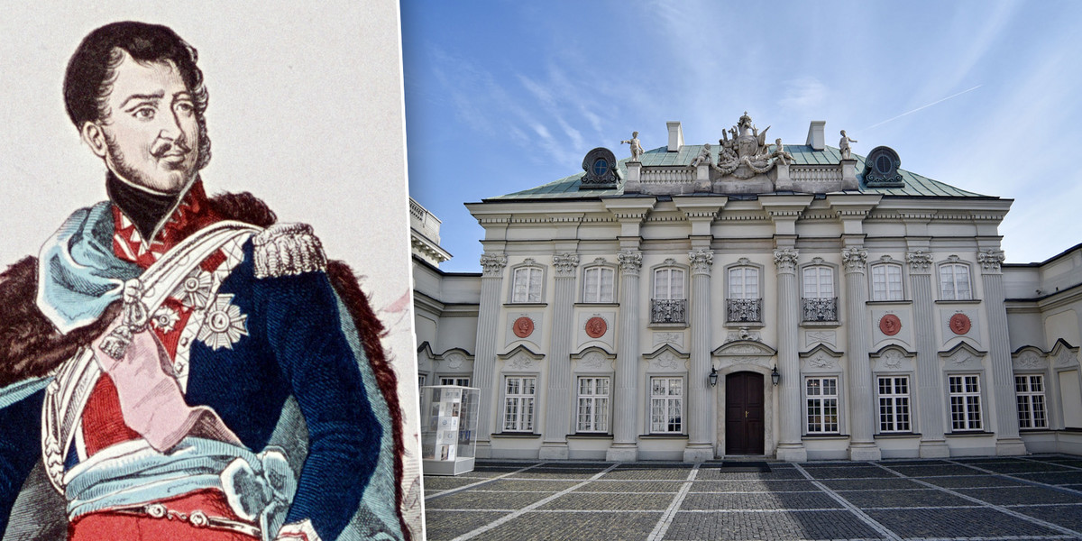 Książę Józef Poniatowski i pałac Pod Blachą, gdzie mieszkał od 1794 r.