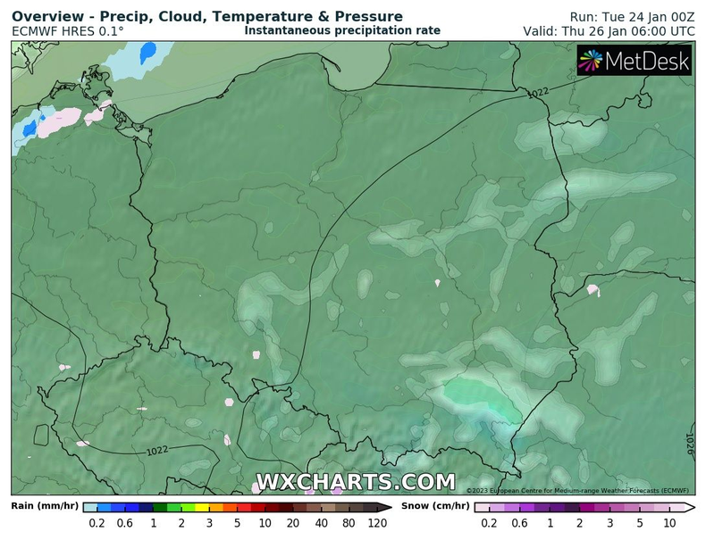 Opadów niezmiennie będzie bardzo mało