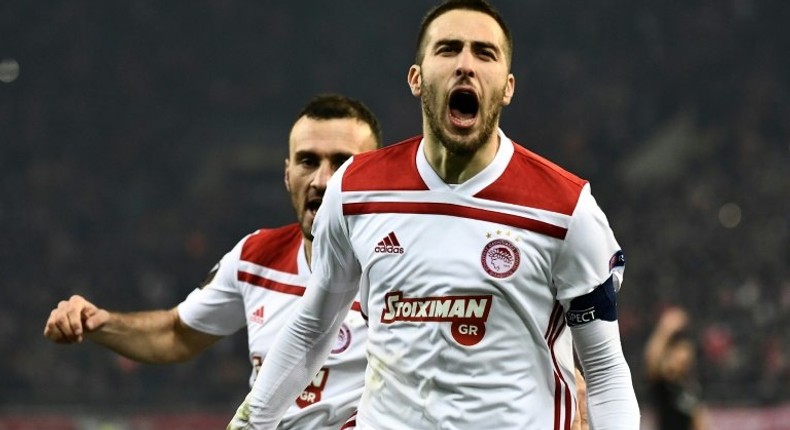 Olympiakos captain Kostas Fortounis scored the goal that knocked AC Milan out of the Europa League