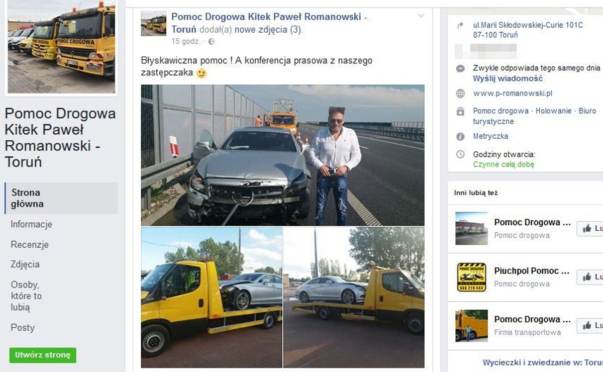 Krzysztof Rutkowski miał wypadek na autostradzie. Mercedes detektywa pokiereszowany