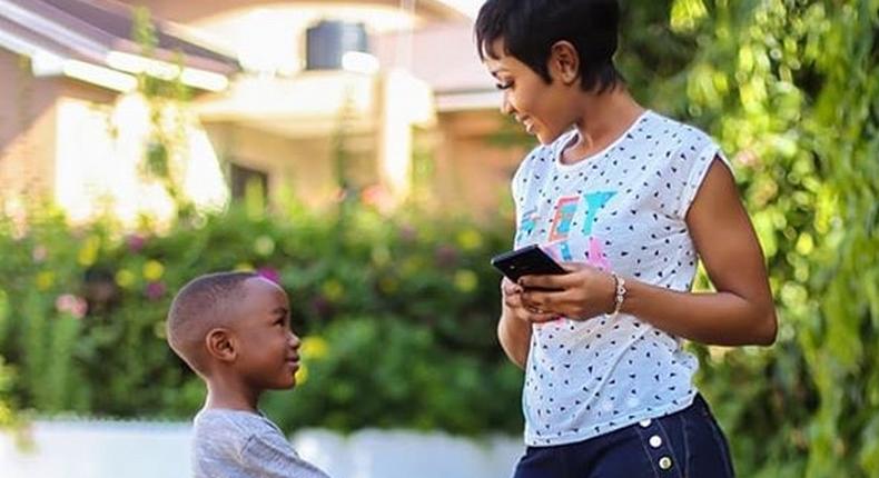 Akuapem Poloo and son