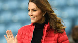 Księżna Kate Middleton w ciąży i książę Wiliam na stadionie piłkarskim drużyny Aston Villa