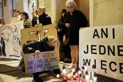 Protest po śmierci kobiety w ciąży w Pszczynie