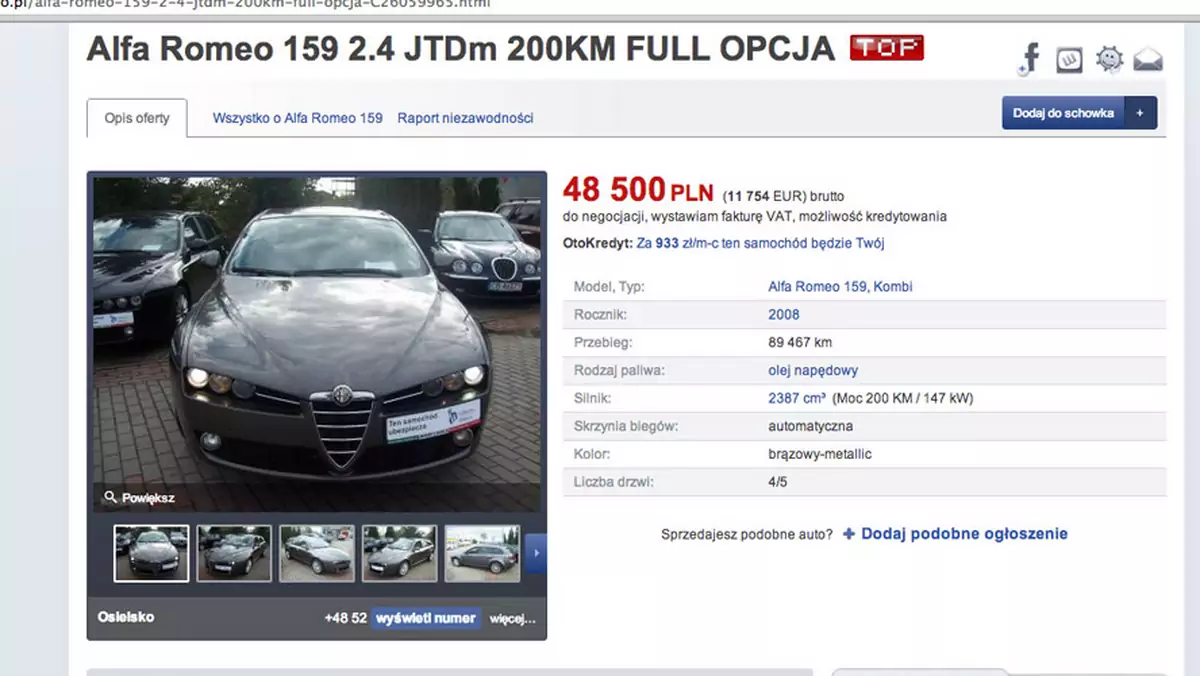 ALFA ROMEO 159 SPORTWAGON 2.4 JTD