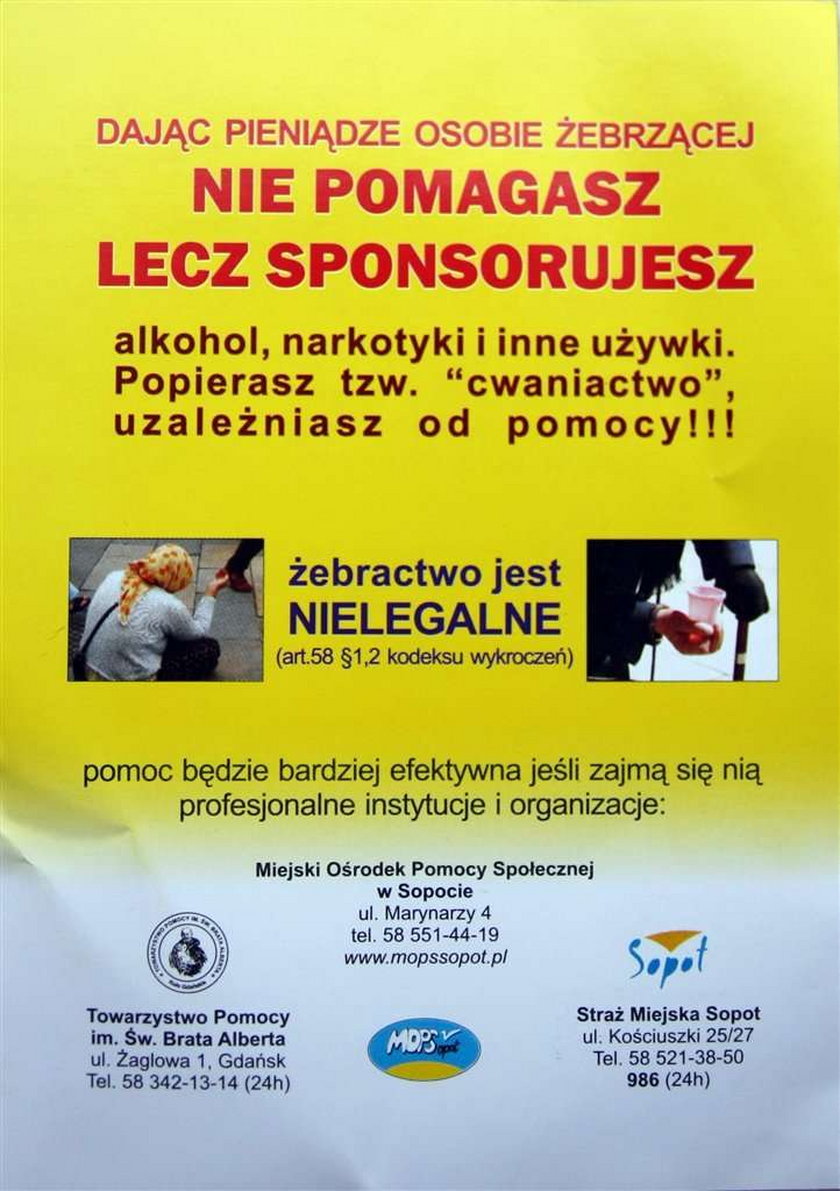 Przegońcie żebraków!