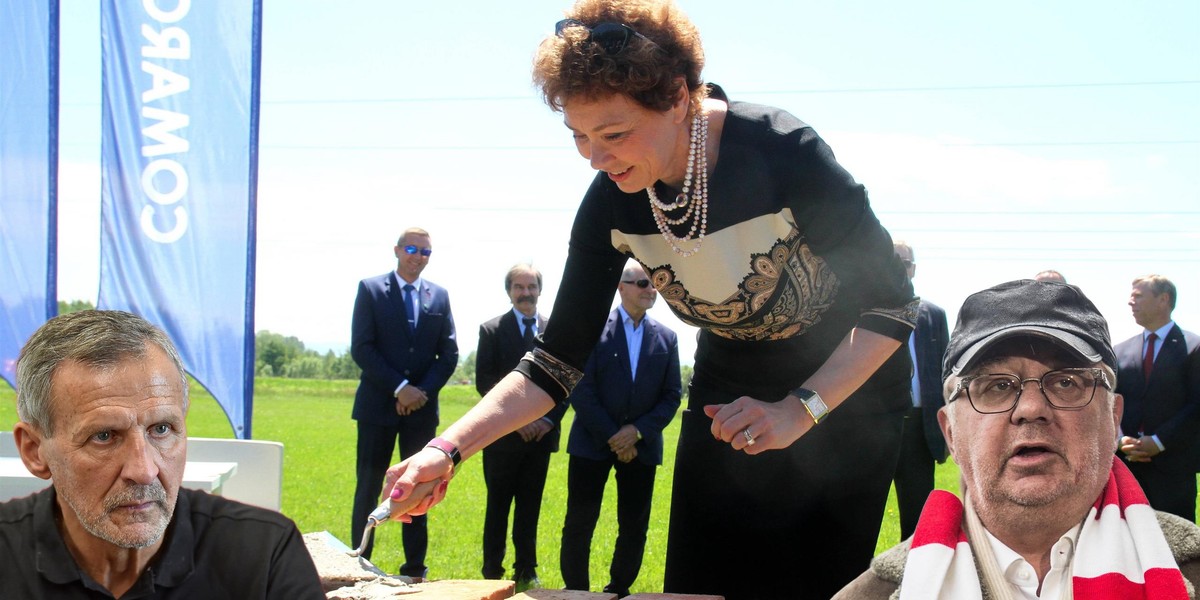 Pod nieobecność Janusza Filipiaka (z prawej) decydujący głos w klubie ma jego żona Elżbieta (w środku). Opowiada o tym "Faktowi" Stefan Majewski (z lewej).