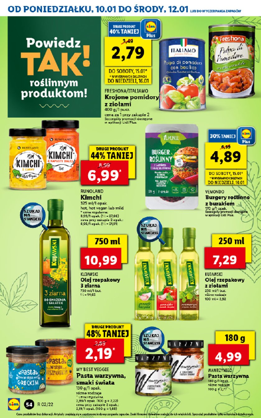 Lidl oferta produktów wege