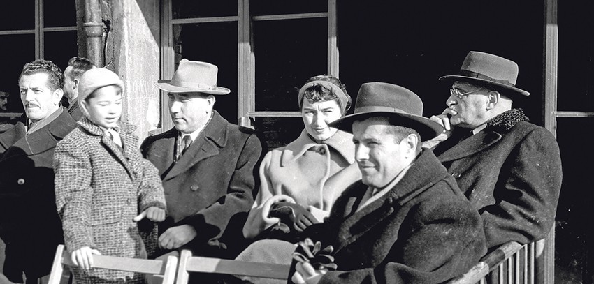 Sa suprugom Slavkom i sinom Slobodanom na Tašmajdanu 1955. godine 