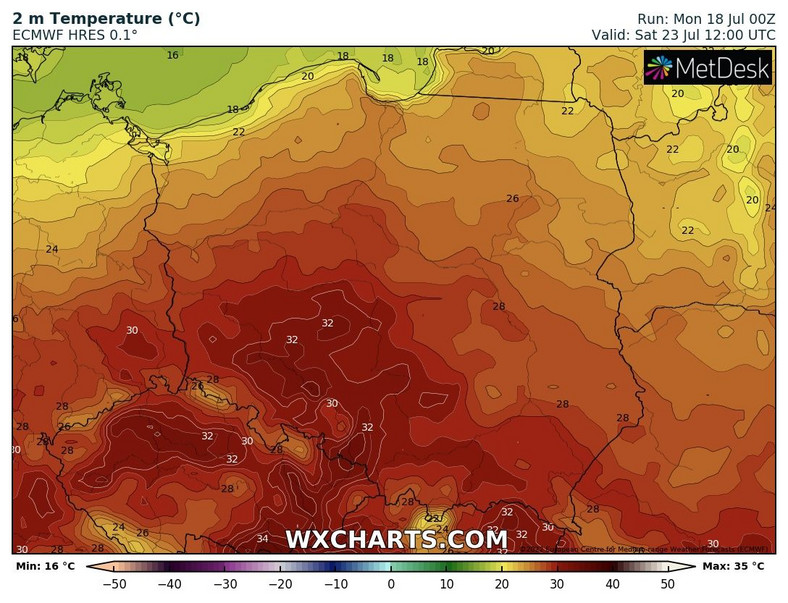 W weekend na chwilę znów może wlać się do nas gorące powietrze