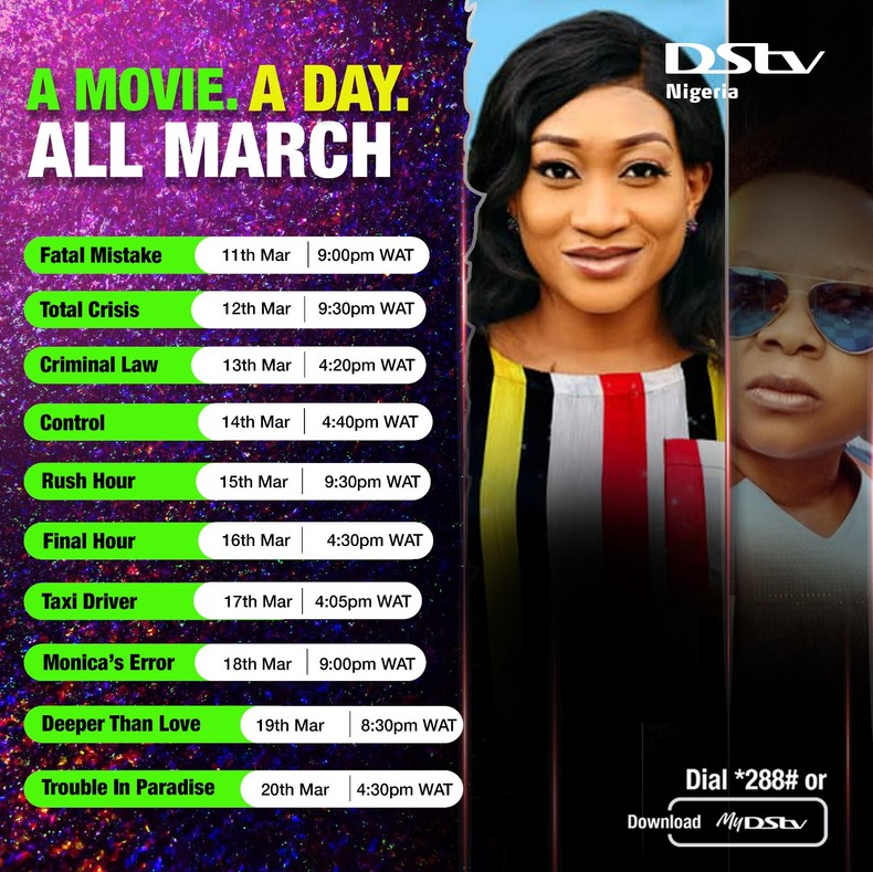 Watch out for exciting movies to premiere on Africa Magic this weekend